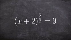Solve an equation with fractional powers by raising both side to the reciprocal power Instructional Video