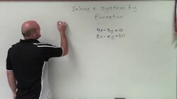 Solve a System of Linear Equations Using Elimination Instructional Video