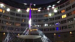 BBC lights up blue in tribute to NHS workers fighting coronavirus News Clip