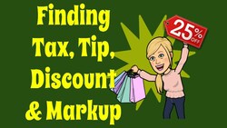 How to Find Tax, Tip and Discount Instructional Video