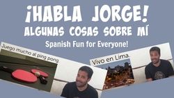 Kids Learn Spanish | Spanish All About Me | Habla Jorge Algunas Cosas Sobre Mí Instructional Video