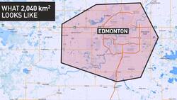 How does the Fort McMurray wildfire's area compare across Canada News Clip
