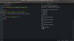 Bash Shell Scripting - Creating User Menus - "select" Statement Instructional Video