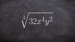 Simplifying a radical expression by using prime factorization of the number Instructional Video