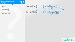 GCSE Secondary Maths Age 13-17 - Algebra: Simultaneous Equations - Explained Instructional Video