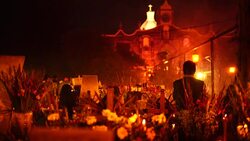 Cementery at San Andres Mixquic Stock Footage