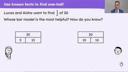 Relate finding half of a number to halving and doubling Instructional Video