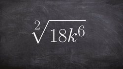 Learn how to simplify a radical square root of a variable expression Instructional Video