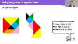 When a 2D shape is decomposed and the parts rearranged, the areas remains the same Instructional Video