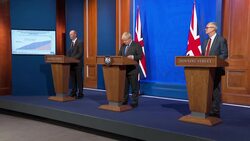 UK: Prime Minister Boris Johnson hosts coronavirus press conference inside 10 Downing Street. News Clip