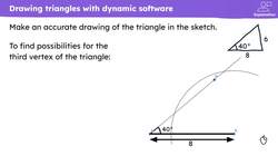 Constructing a triangle given two side lengths and an angle not between them Instructional Video