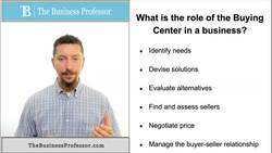 Role of a Business Buying Center Instructional Video