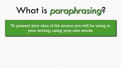 ESL Writing - Summarizing and Paraphrasing Instructional Video