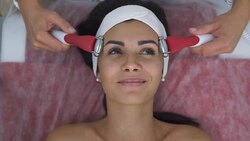 Beautiful girl in massage salon Stock Footage