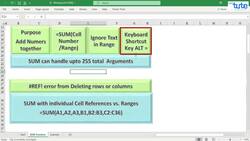 Microsoft Excel Tutorial: Working with Sum Function Instructional Video
