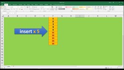 How to Insert Multiple Columns or Rows in Microsoft Excel Instructional Video