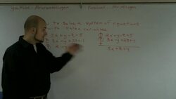 How to solve a system of equations with three variables Instructional Video