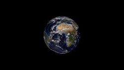 3d planet earth with some clouds, different continents Stock Footage