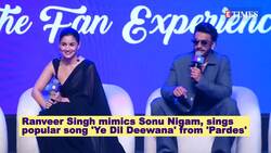 'Aaj main lunga BADLA': Ranveer Singh mimics Sonu Nigam, sings popular song 'Ye Dil Deewana' from 'Pardes' News Clip