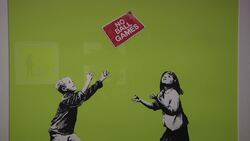 Banksy on show in Milan ++REPLAY++ News Clip