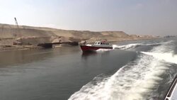 CLEAN : FILE IMAGES of boats in the Suez Canal News Clip