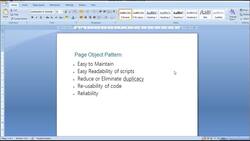 Selenium WebDriver with Java - Basics to Advanced and Frameworks - What is Page Object Model? Instructional Video