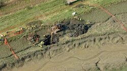 RAF Hurricane plane being excavated from near the Thames Estuary News Clip