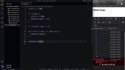 Modern JavaScript from the Beginning - Second Edition - Block Scope Instructional Video