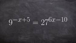 Using the equality of exponents to get the same base and solve Instructional Video