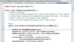 Mockito Tutorial: Learn mocking with 25 Junit Examples - Step 04: Your first Mockito code! Hurrah!!! Instructional Video