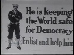 Conscription, propaganda, women's work and arms manufacturing in the US, WWI Stock Footage