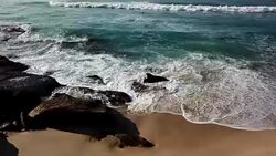 Aerial view of beautiful coastline in Australia Stock Footage