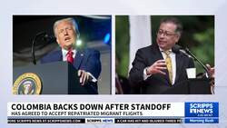 Colombia agrees to accept migrant flights after Trump threatens tariffs News Clip