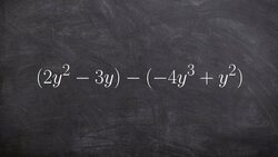 Easy method to subtract polynomials by converting to an addition problem Instructional Video