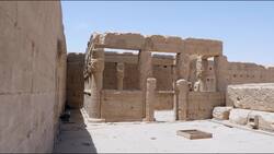Egypt, Dendara Temple - Upper level Stock Footage