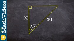 Find the missing length of a triangle using trig functions without a calculator Instructional Video