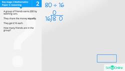 KS2 Primary Maths Age 9-13 - Calculations: Division Problem - Explained Instructional Video