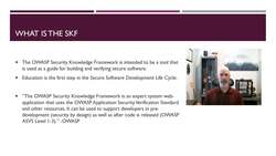 Fundamentals of Secure Software - SKF (Security Knowledge Framework) Instructional Video
