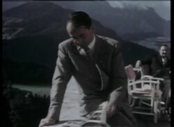 Scenes on the terrace and in the grounds of Berghof Stock Footage