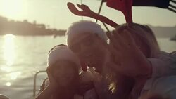 Summer Christmas greetings Stock Footage