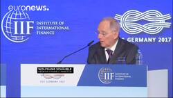 German Finance Minister Schaeuble backs London as strong financial centre News Clip