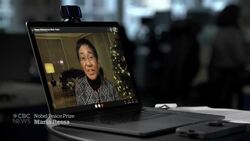 Filipina journalist Maria Ressa on receiving the Nobel Peace Prize News Clip