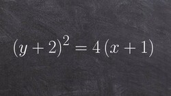 Graph a parabola using conic sections with a horizontal axis of symmetry Instructional Video