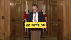 Matt Hancock speaking at Downing Street press briefing News Clip