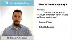 Marketing - What is Product Quality? Instructional Video