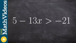 How to solve a one variable inequality and graph using two steps Instructional Video