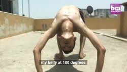 Super Bendy Teen Fits Body Through A Tennis Racket: BORN DIFFERENT Instructional Video