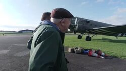 Dakota plane drops three quarters of a million poppies for Remembrance Day News Clip