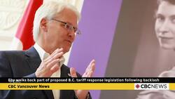 Eby removes part of tariff response legislation following pushback News Clip