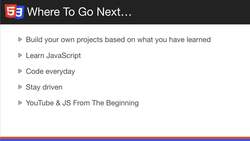 Modern HTML and CSS from the Beginning (Including Sass) - Where To Go From Here Instructional Video